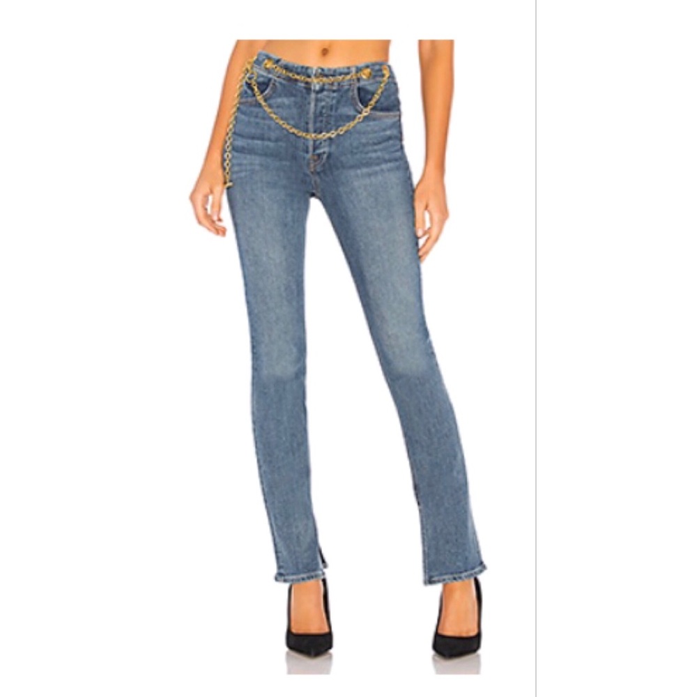 GRLFRND Denim Jeans with Gold Belt